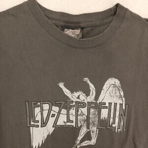 Led Zeppelin Band Graphic Short Sleeve T Shirt Womens Size Small S Gray